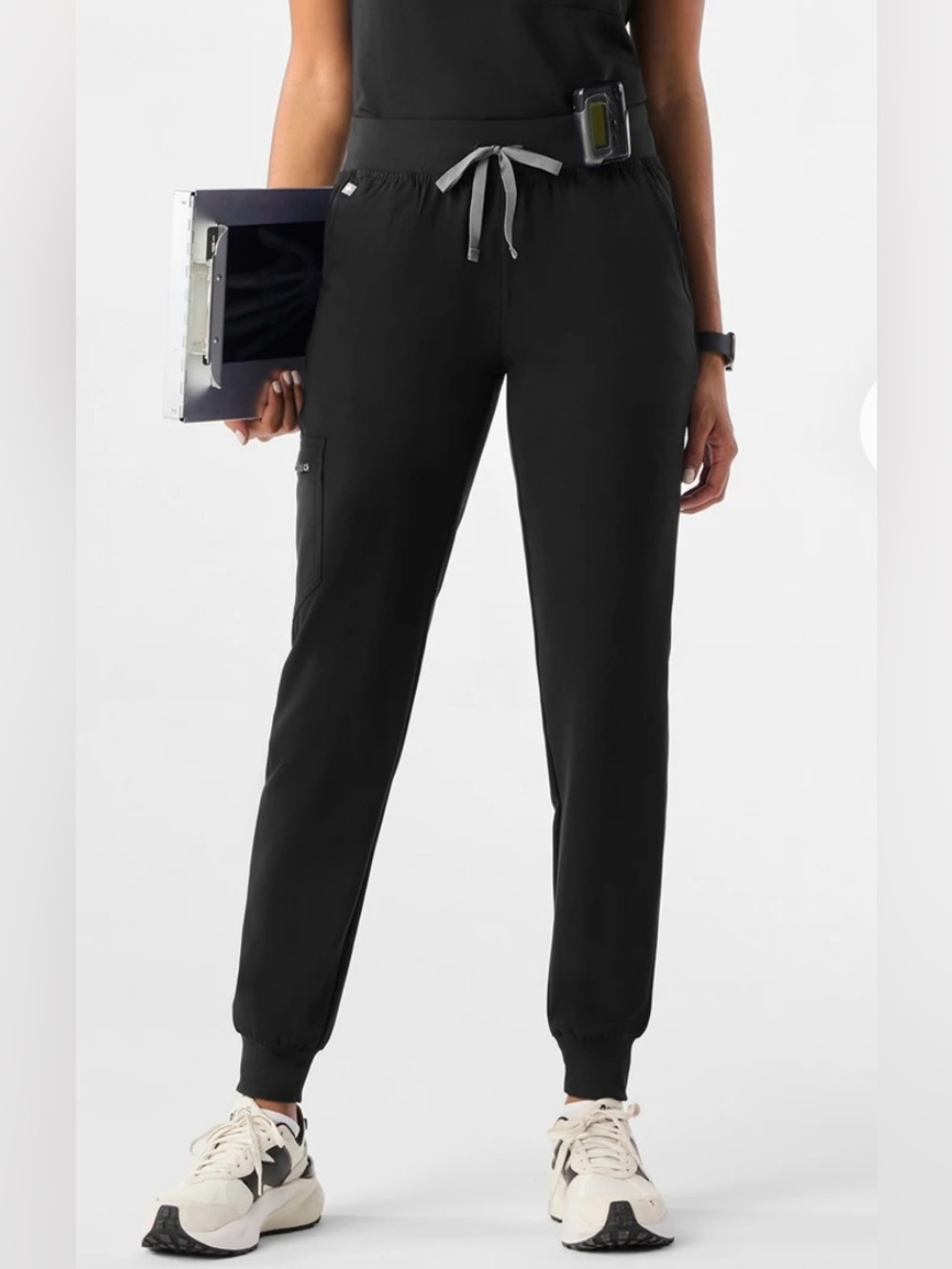 FIGS Black Zamora Jogger Scrub Pants - Large Tall